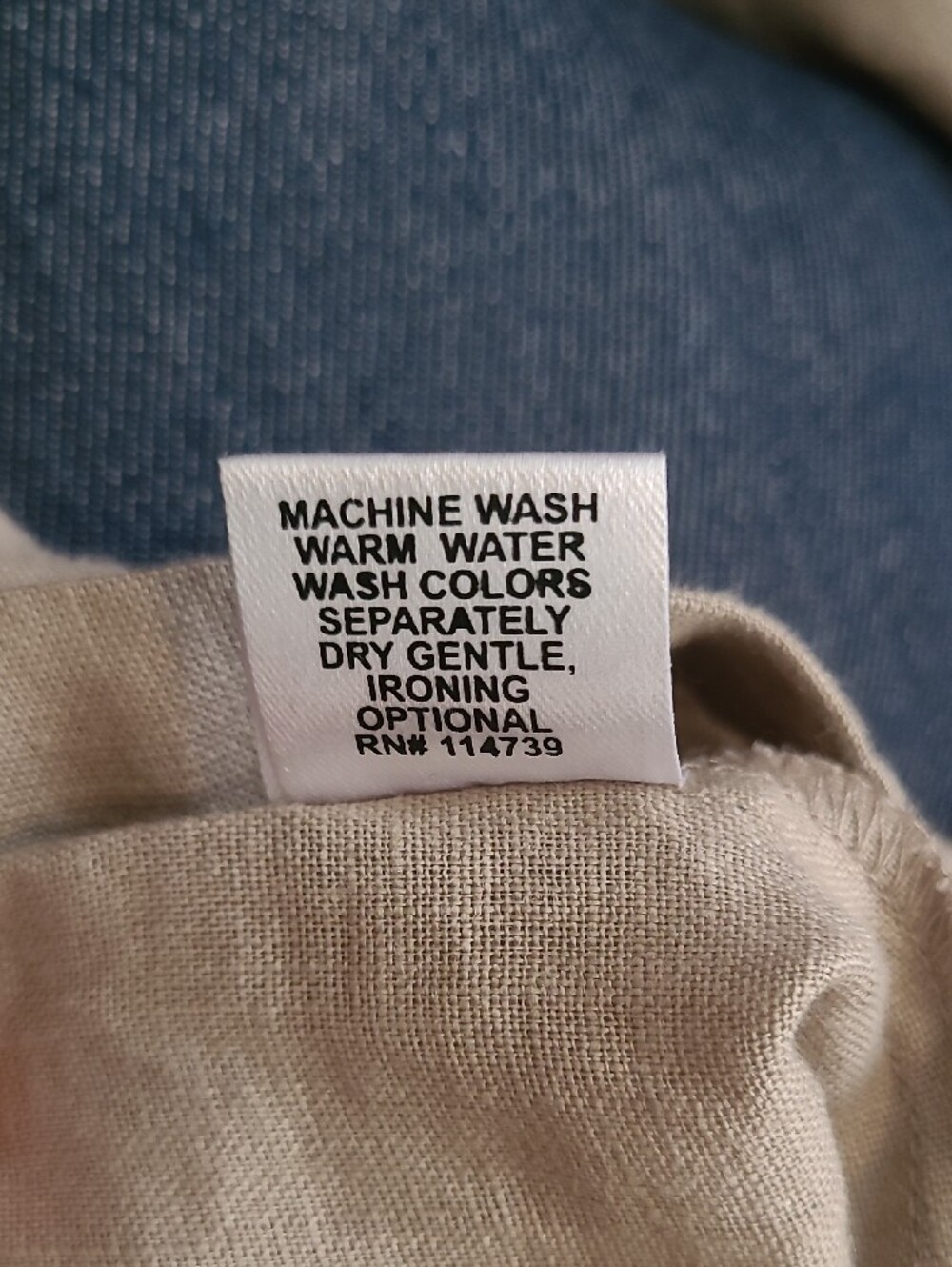 Flax Neutral Beige Linen Top - Picture 6 of 6